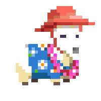 subpixel travel flower beach hat Sticker