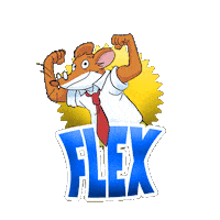 Flex Flexing Sticker by Geronimo Stilton