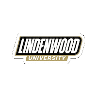 Black And Gold Lions Sticker by Lindenwood University