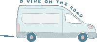 divineontheroad driving van vanlife transit Sticker