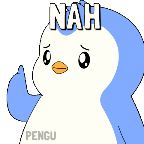 Penguin No Sticker by Pudgy Penguins