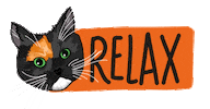 Cats Relaxing Sticker by Soofiya