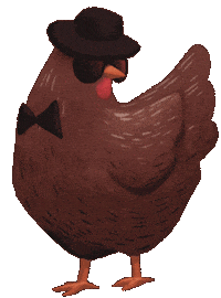 Chicken Hat Sticker by Otwarte Klatki