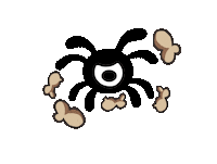 playAnimalJam evil spider shadow bouncing Sticker