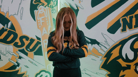 Volleyball Bison GIF by NDSU Athletics