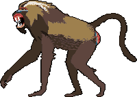 PositPixel pixel art sprite sprites baboon Sticker