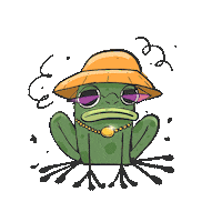 Frog Rana Sticker by Puerto Candelaria