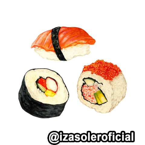 Japanese Sushi Sticker by Izasoler