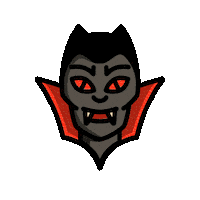 Blackmealstudio halloween relax vampire dracula Sticker