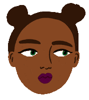 Girl Face Sticker by Bodil Jane