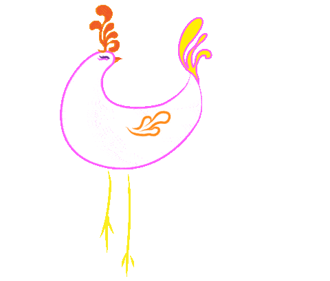 Chicken Clouds Sticker