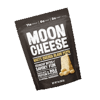 mooncheesesnacks mooncheese moon cheese whitecheddablackpeppa white chedda black peppa Sticker