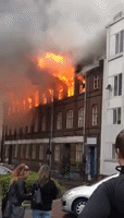 Derelict Building Goes Up in Flames in Walsall