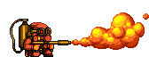Mercenary Kings Flamethrower Sticker by Tribute Games