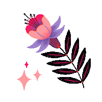 allcoveredinpaint pink flower pretty flores Sticker