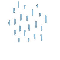 sadiebre blue rain small business okiechick Sticker