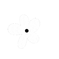 sadiebre fun white flower black Sticker