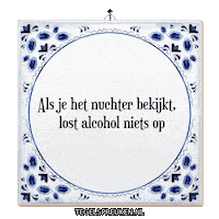 Alcohol Focus Sticker by Tegelspreuken.nl