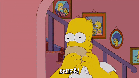 homer simpson running GIF
