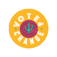 Voting Vote For Change Sticker by One Arizona