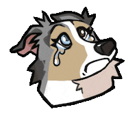 Sad Dog Sticker