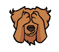Golden Retriever Cartoon Sticker