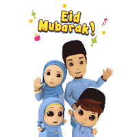 Eid eid mubarak Sticker by Omar & Hana - Islamic Songs for Kids