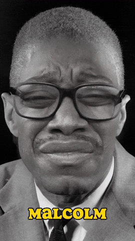 Malcolm X Cringe GIF