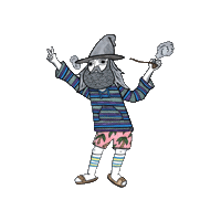 MichaelCHsiung old prospector old hippie hippie prospector stoned wizard Sticker