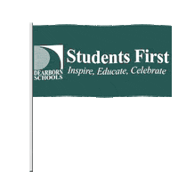 DearbornSchools logo celebrate flag first Sticker