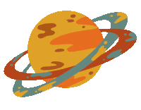 Space Planet Sticker