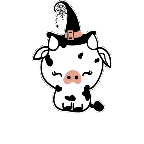 Halloween Cow Sticker by astrceramics
