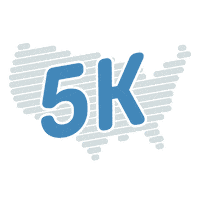 5K Merica Sticker by Run Across America