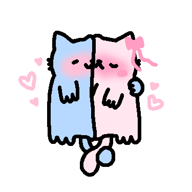 Blue Cat Love GIF by sillynub