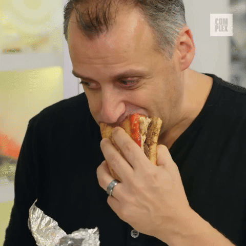 Eating Sandwich