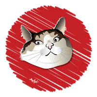 Cat Art Sticker