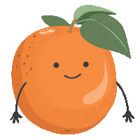 Orange Fruit Smile Sticker by Hansen Obst