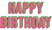 Happy Birthday Rainbow Sticker by Amanda | Happy Magic Co.