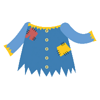 Shirt Scarecrow Sticker by BOOKR Kids
