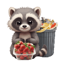 Cute Raccoon Sticker