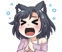 Sorry Cat Girl Sticker by Jin