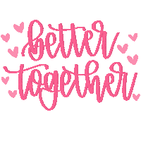 Megryandesigns love pink hearts together Sticker