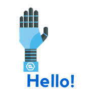 Robot Hello Sticker by Pluriza