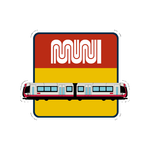 San Francisco Train Sticker by SFMTA-Muni