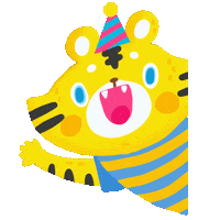 Tiger Hello Sticker