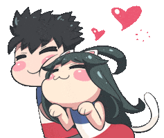 I Love You Cat Sticker by Jin