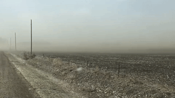 Strong Winds Blow Dust Across South Dakota