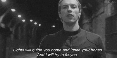 fix you coldplay GIF
