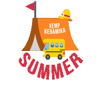 kempkeramika summer camping camp stan Sticker