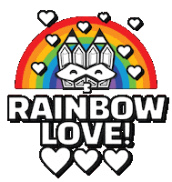 Rainbow Love Sticker by Stamatia Alexaki